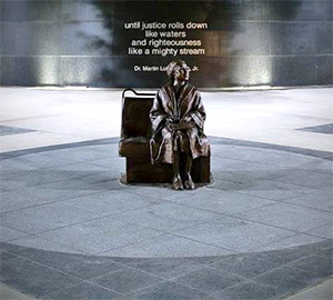 "Ms. Rosa Parks"  Downtown Dallas, Texas.  Bronze. Life-size. (2010)