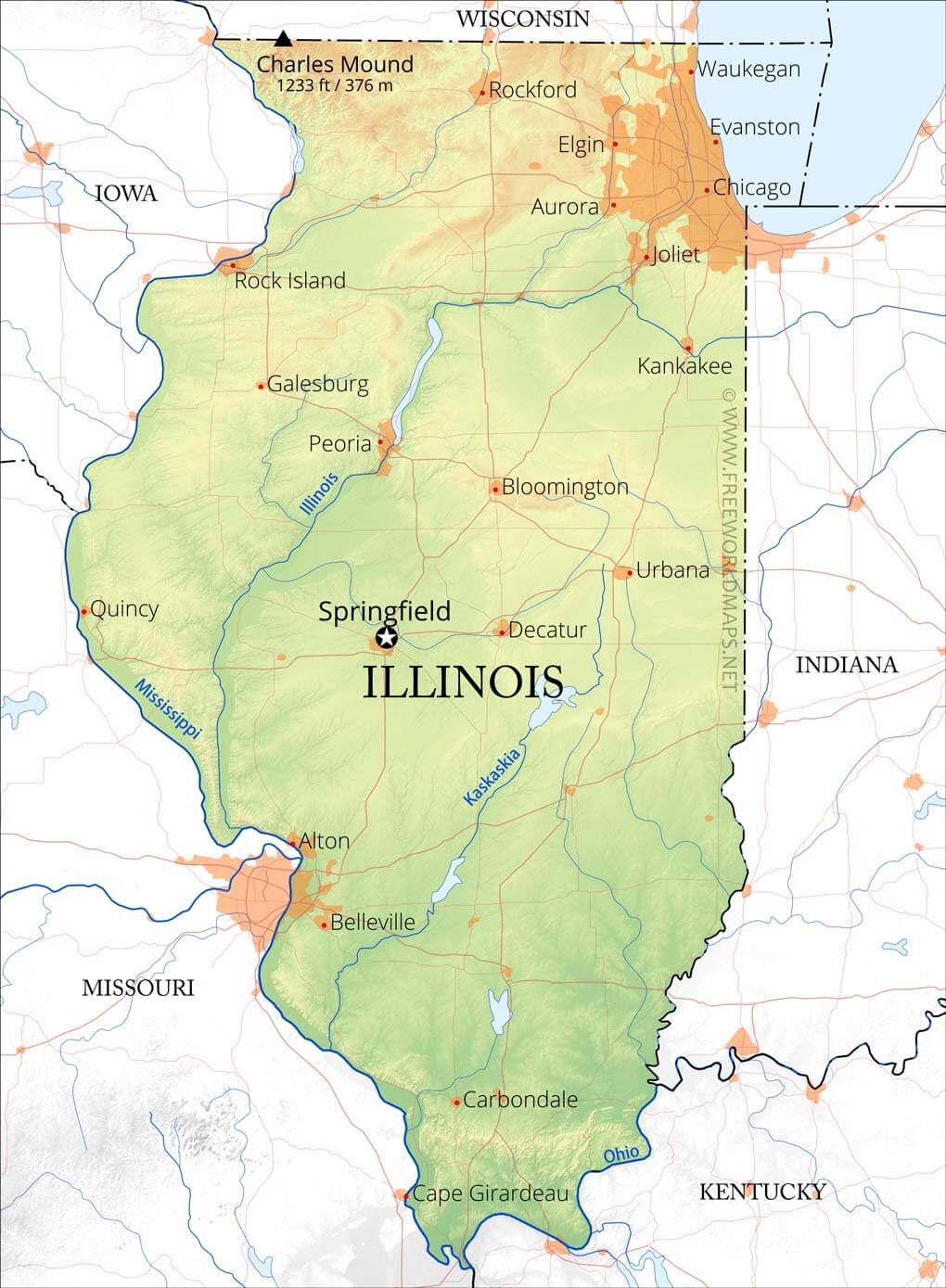 Illinois map