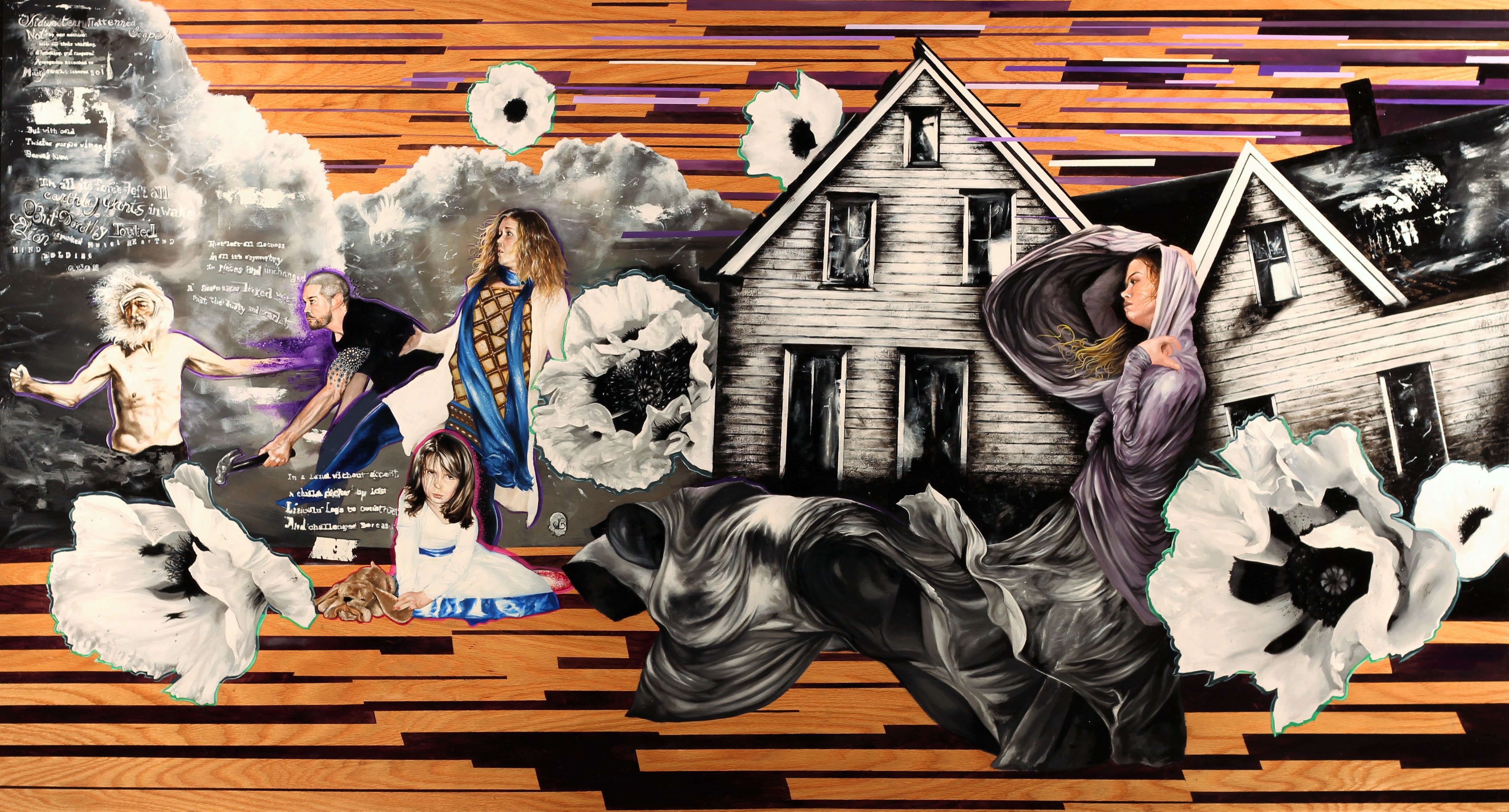 Midwestern Boreas 2015 38 x 73. Oil on Panel Copy