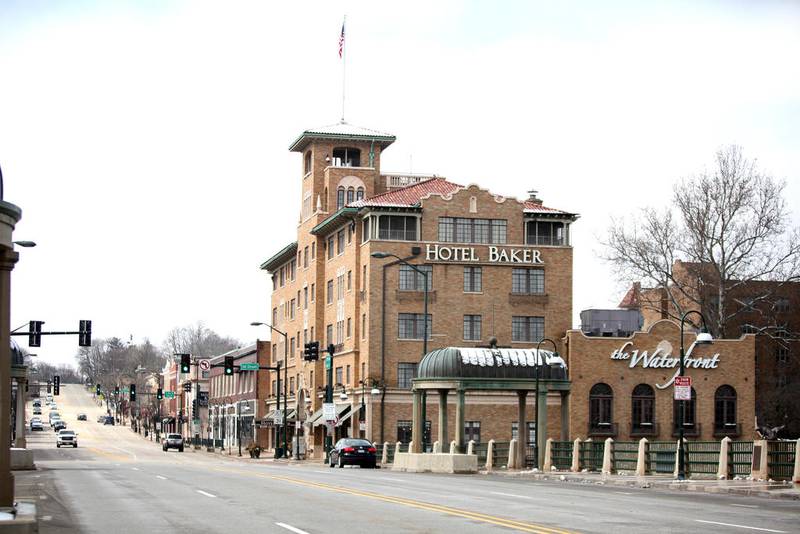 A street in historic downtown St. Charles, MO