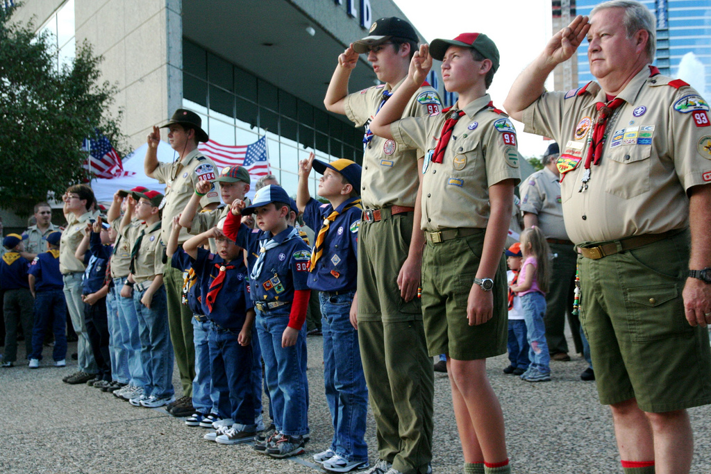 Scouts salute