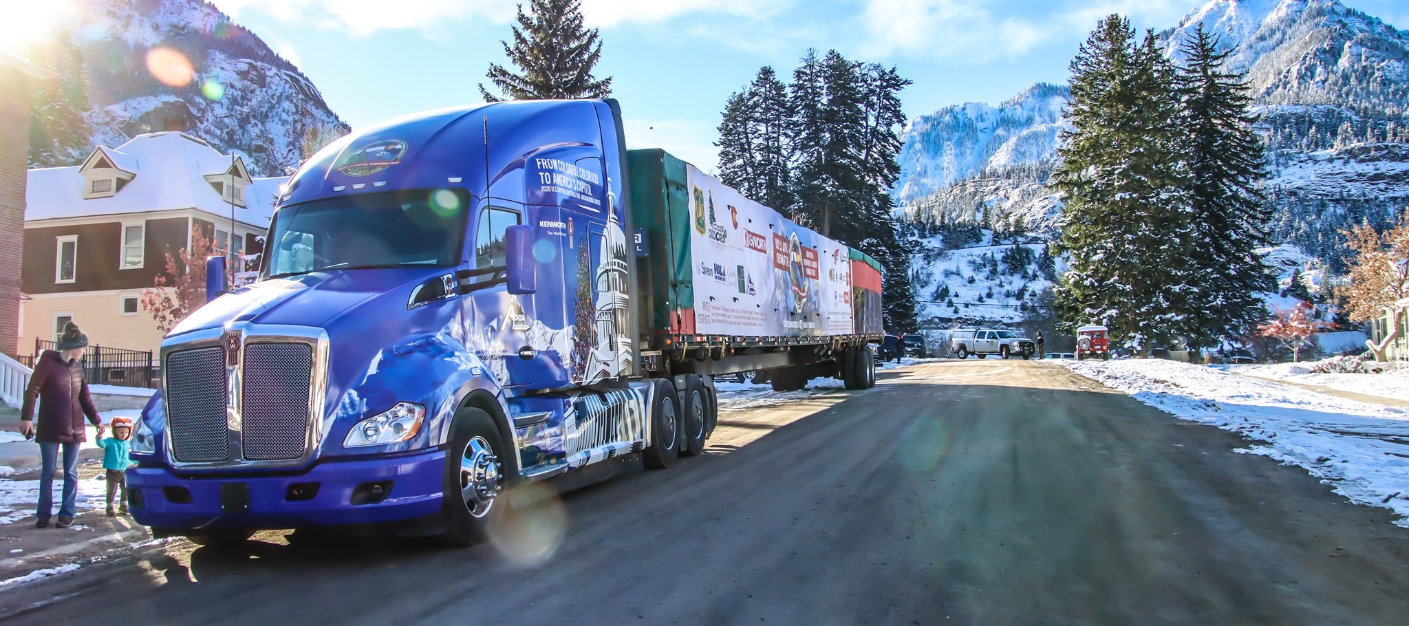 Truck transporting the U.S. Capitol Christmas Tree